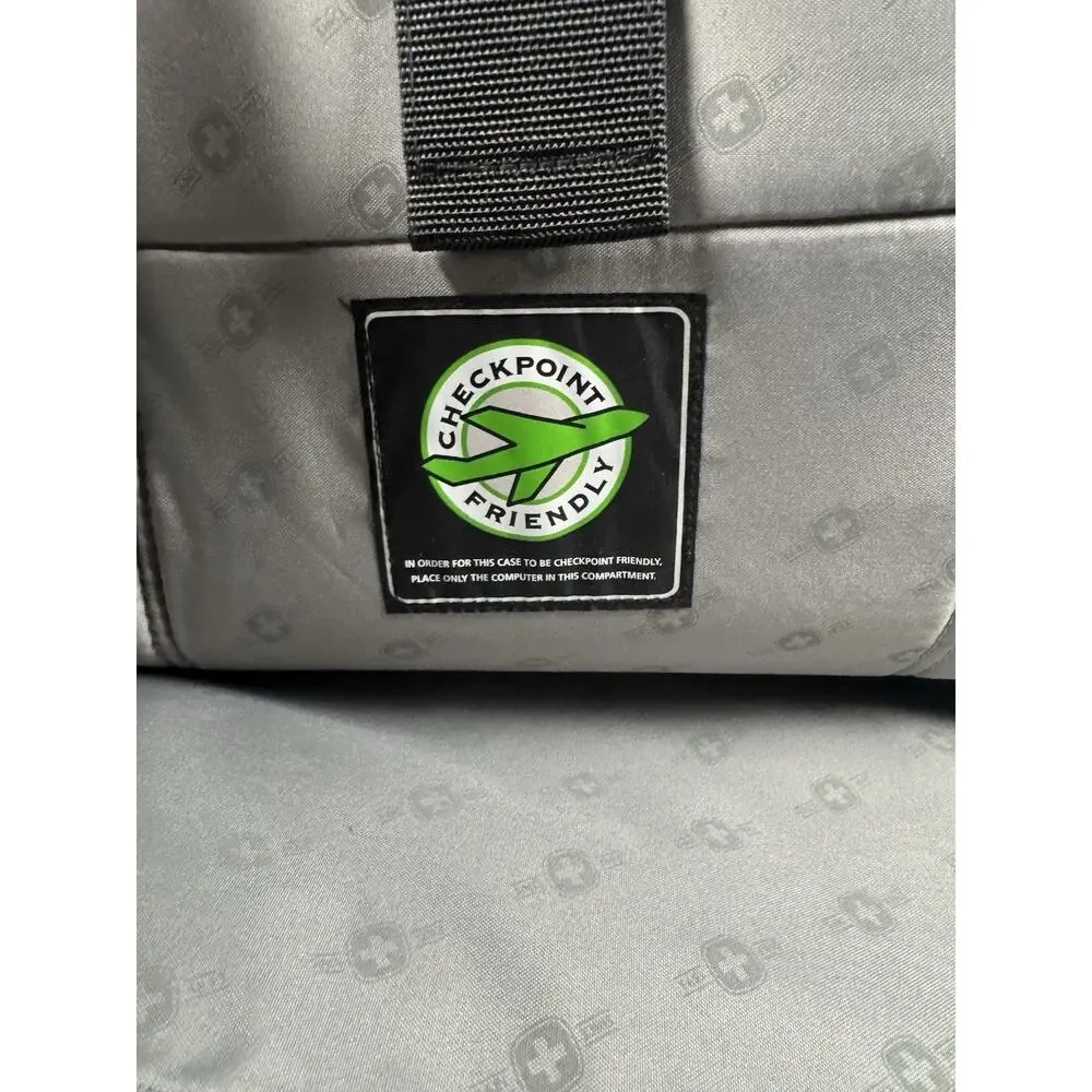 Wenger SwissGear Checkpoint Friendly Laptop Briefcase Messenger Bag Black 16”